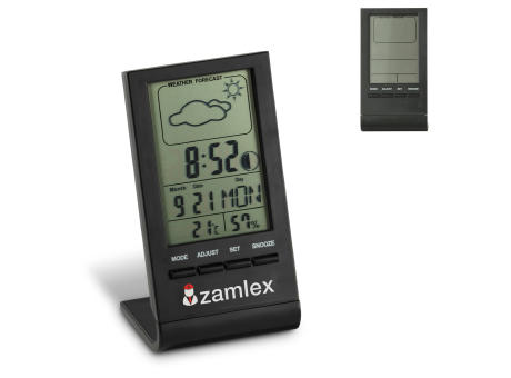Elektronische Wetterstation Schwarz Werbeartikel