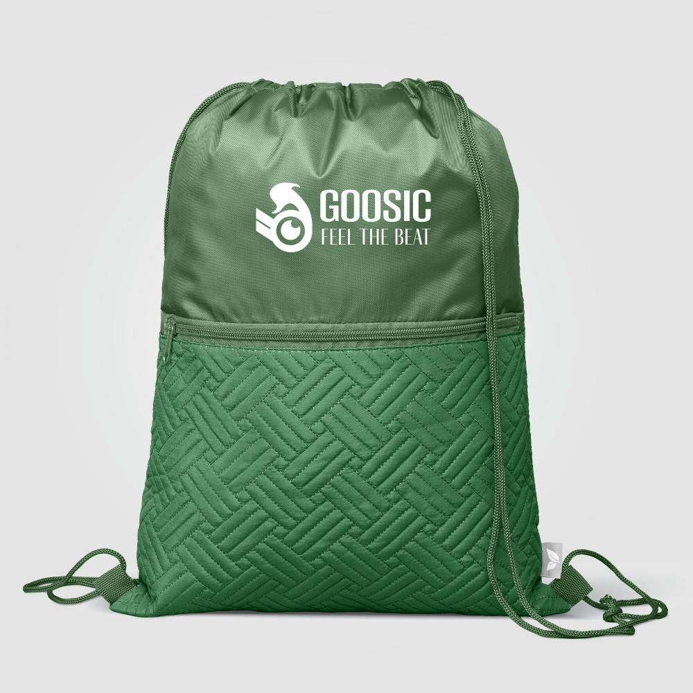 Sora Rucksack mit Kordelzug gesteppt aus recyceltem Material – 6 L Werbeartikel