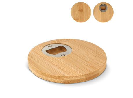 Untersetzer und Flaschenöffner aus Bambus bedrucken