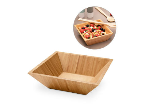 PEPPER. Salatschüssel aus Bambus Werbeartikel