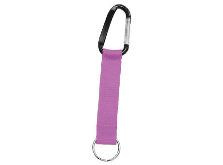Grundfarbe ca. Pantone 252C, Karabiner schwarz