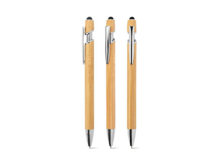 NEIL BAMBOO. Kugelschreiber aus Bambus mit verchromten Aluminiumdetails Werbeartikel