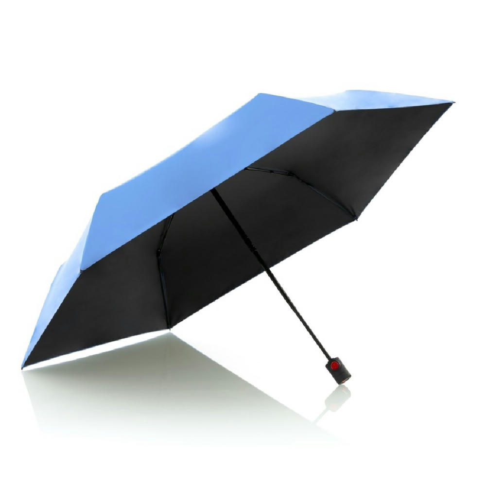 Product image Knirps U.200 ultra light duomatic, blue with black UV coating and heat shield Werbeartikel