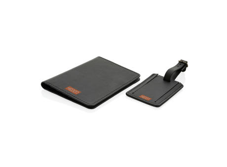 Swiss Peak Reise-Geschenkset aus GRS recyceltem PU bedrucken