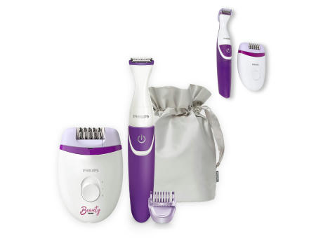 BRP505|Philips Satinelle Kompakt-Epilierer mit Kabel &amp; kabellosem Bikini-Trimmer bedrucken