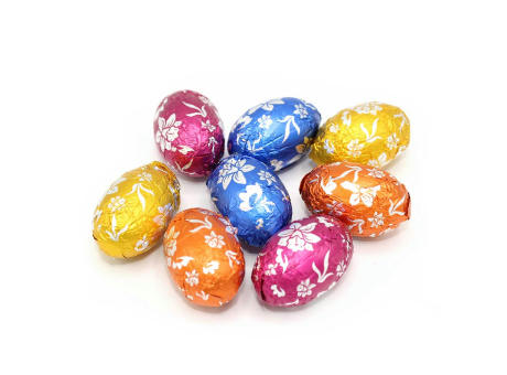 Organzasäckchen "Bunte Ostern", mit Grußkarte Werbeartikel