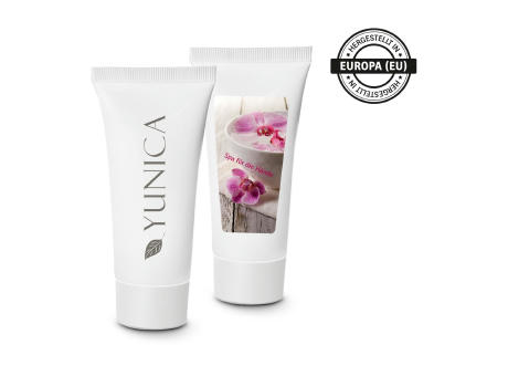 Product image Pflegetube Mini 20 ml - Hand- und Nagelcreme sensitiv mit Aloe Vera, Sheabutter, Mandelöl & Avocadoöl Werbeartikel