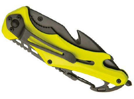 Rettungsmesser 'Emergency', neongelb Werbeartikel