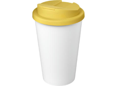 Americano® Eco 350 ml recycelter Becher mit auslaufsicherem Deckel bedrucken