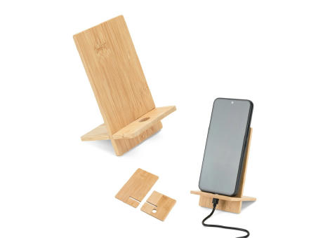GALEN. Handyhalter aus Bambus, in zwei Teile zerlegbar Werbeartikel