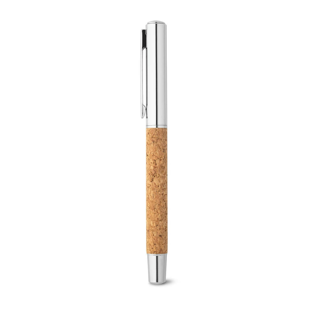 Product image ANDREW. Roller mit Körper aus rostfreiem Stahl (90% rSS) und Kork mit Clip Werbeartikel