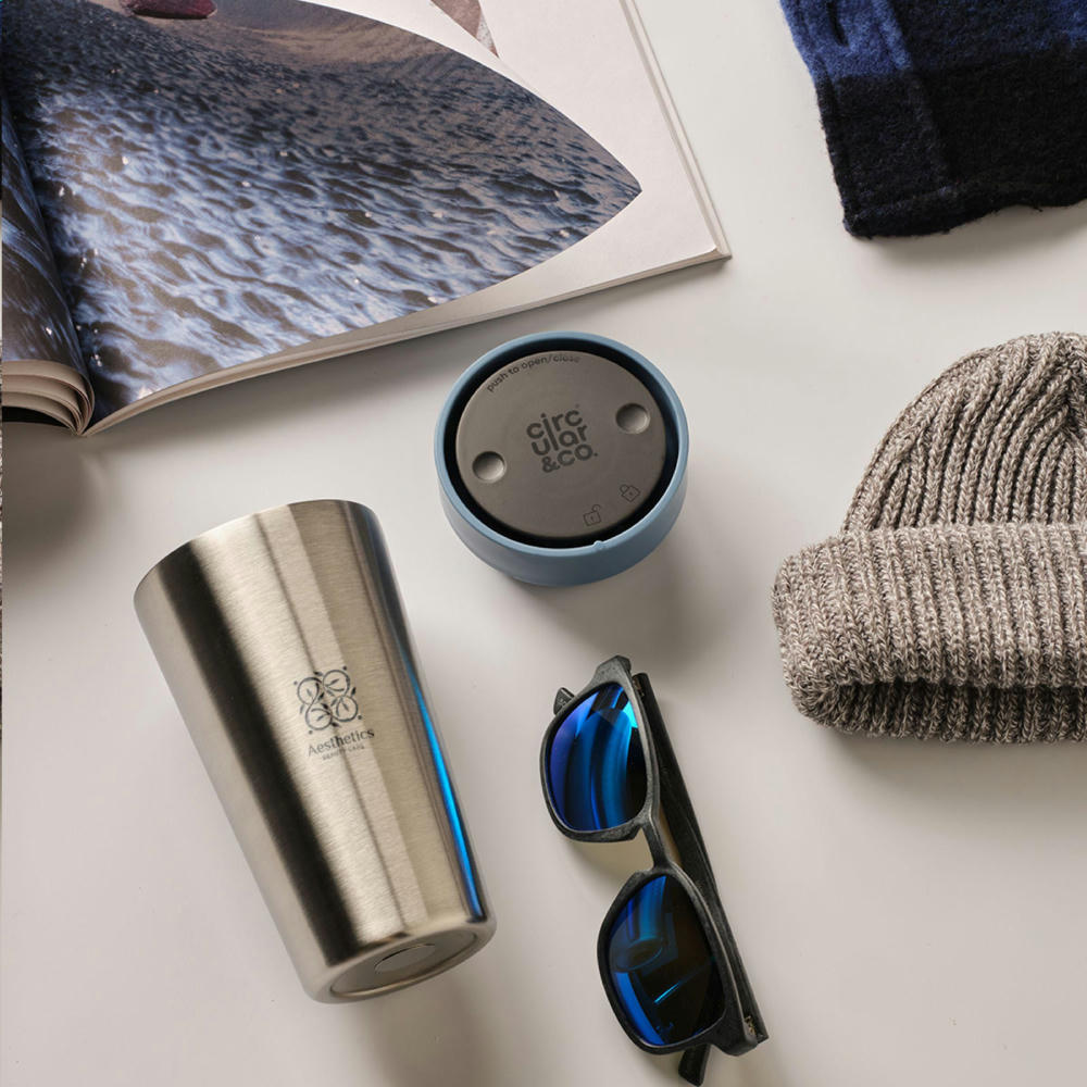Circular&Co Recycled Stainless Steel Coffee Cup 340 ml Werbeartikel