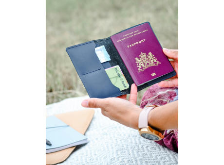 Recycled Leather Passport Holder Passhülle Werbeartikel