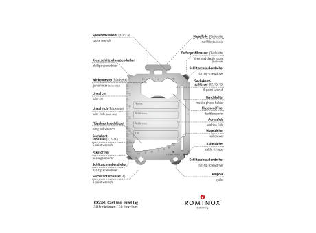 Product image ROMINOX® Card Tool // Travel Tag - 30 Funktionen bedrucken