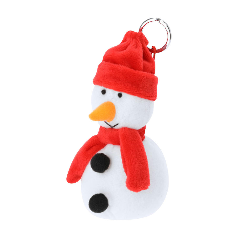 Weihnachts-Plüsch-Schlüsselanhänger, Schneemann Velin Werbeartikel