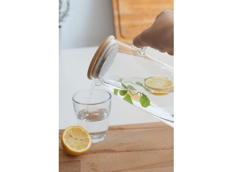 Glas-Karaffe BAMBOO PITCHER Werbeartikel