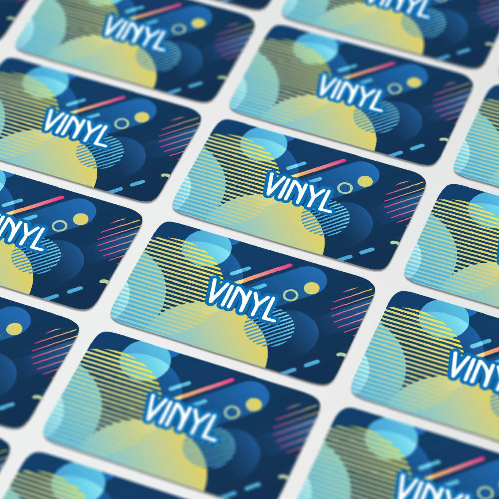 Vinyl Sticker Rechteck 80x25mm Werbeartikel