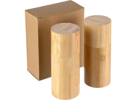 Bambus-Gewürzmühlen-Set Christine Werbeartikel