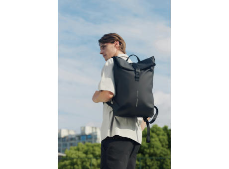 Urban wasserabweisender Flap-Top Rucksack bedrucken