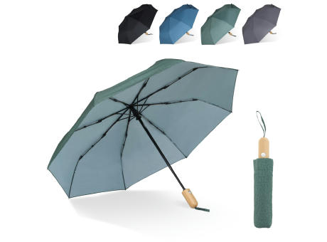 21” faltbarer Regenschirm aus R-PET -Material mit Automatiköffnung bedrucken