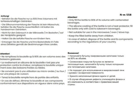 Hitzebeständige Glas-Trinkflasche 0,5 l mit Bambusdeckel, Silikonmanschette und Geschenkbox bedrucken