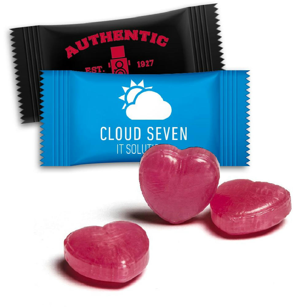 Product image Herzbonbons im Flowpack Werbeartikel