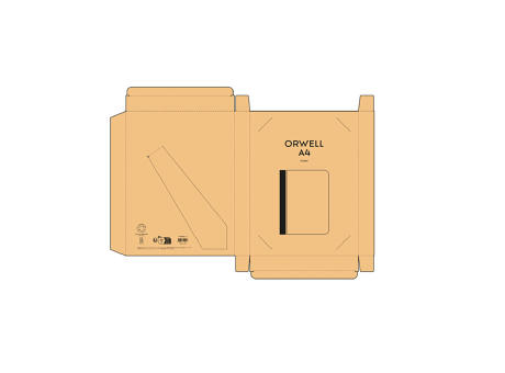 Orwell A4 Mappe recy. PU 64 Seiten Werbeartikel