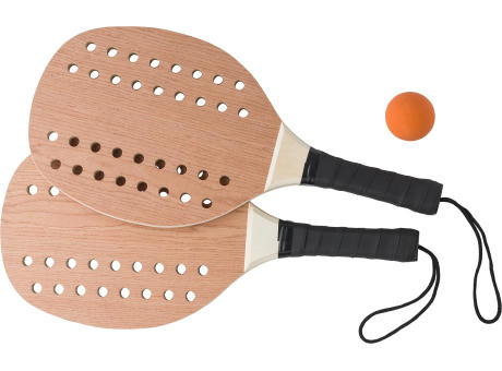 Tennisset aus Rosenholz Sergio Werbeartikel