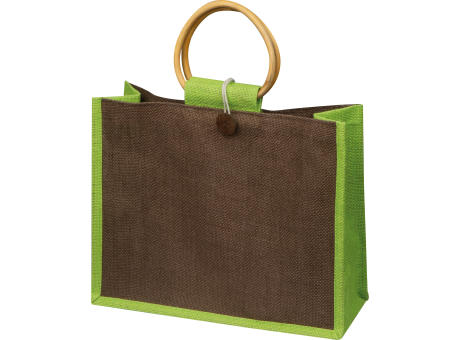 Jutetasche mit Bambusgriffen bedrucken