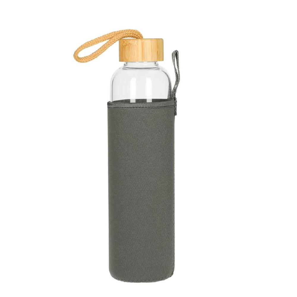 Product image Glasflasche mit Hülle "Bamboo" 0,75 l Werbeartikel