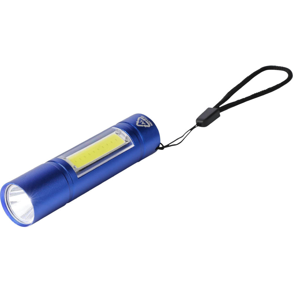 Taschenlampe aus recyceltem Aluminium COB Sami Werbeartikel