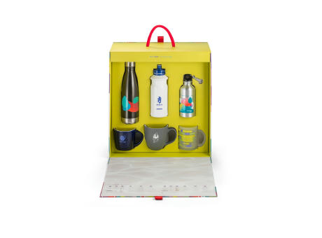 DRINKIT SHOWCASE. Muster-Set bedruckte Drinkware Werbeartikel