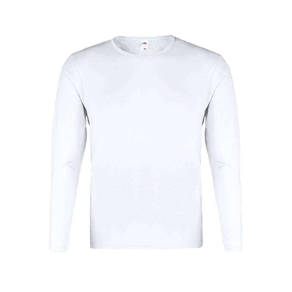 Erwachsene Weiß T-Shirt Iconic Long Sleeve T Werbeartikel