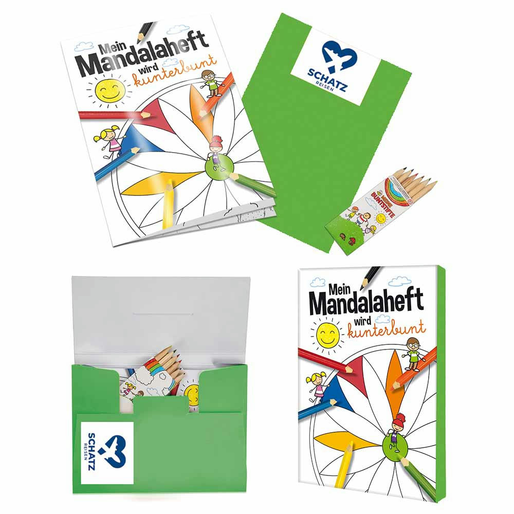 Product image Malbuch / Mal-Set A5 - Mandala - Malset neutral Werbeartikel