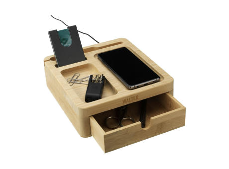 Walter Bamboo Big Dock 15W Organizer und Ladegerät Werbeartikel