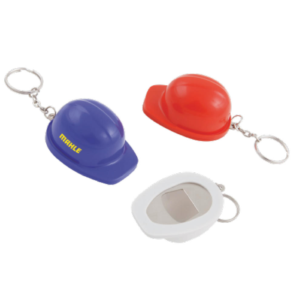 Product image Schlüsselanhänger Helm mit Flaschenöffner Werbeartikel