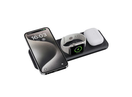 Urban Vitamin Torrance 3-in-1 15W-RCS-Magnetladegerät Werbeartikel