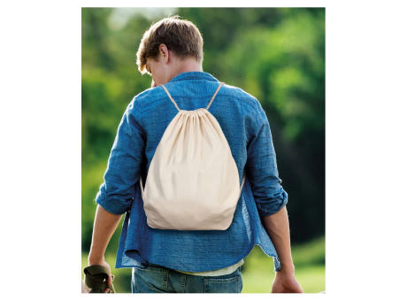BOSTON - Baumwollrucksack mit Kordelzug bedrucken