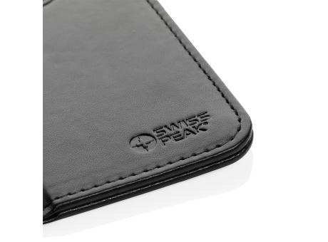 Swiss Peak RCS recyceltes 10W Wireless-Charging PU Mauspad Werbeartikel