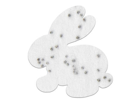 Samenpapier in Klappkärtchen - Ostern - Häschen Werbeartikel