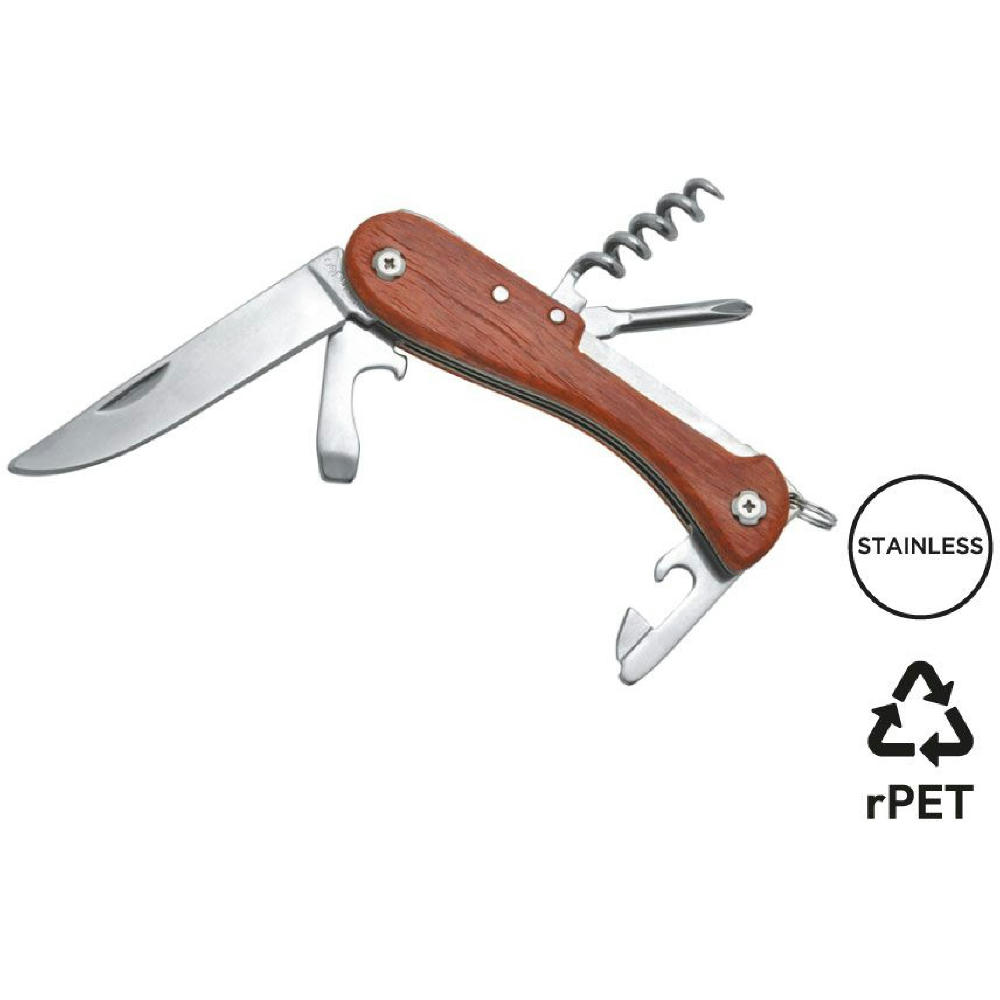 Product image Multifunktionsmesser 'Barrow', Padoukholz Werbeartikel