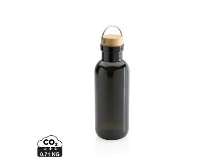 RCS rPET Flasche with Bambusdeckel und Griff Werbeartikel