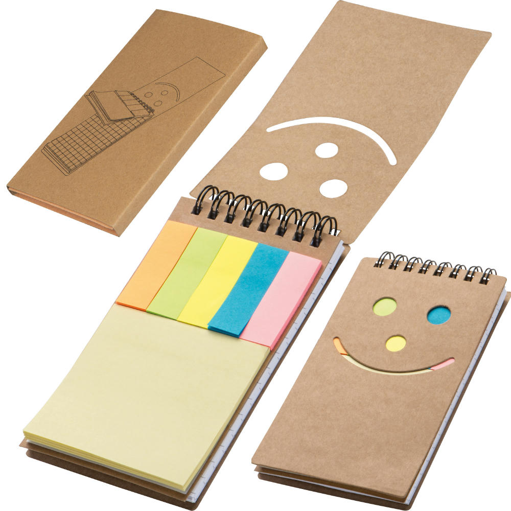 Product image Notizblock mit Spiralbindung und einem Smile Gesicht Werbeartikel