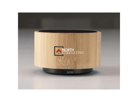 Wave Bambus Wireless Speaker kabelloser Lautsprecher Werbeartikel