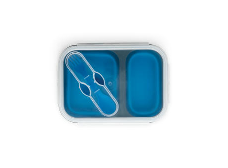 DILL. Faltbare hermetische Frischhaltebox aus Silikon und PP (480 und 760 mL) Werbeartikel