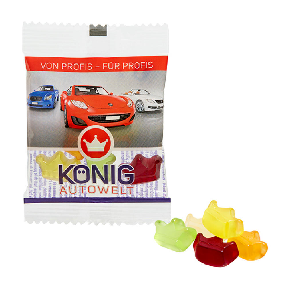 Product image Fruchtgummi INDIVIDUELL 10 g im kompostierbaren Tütchen Werbeartikel