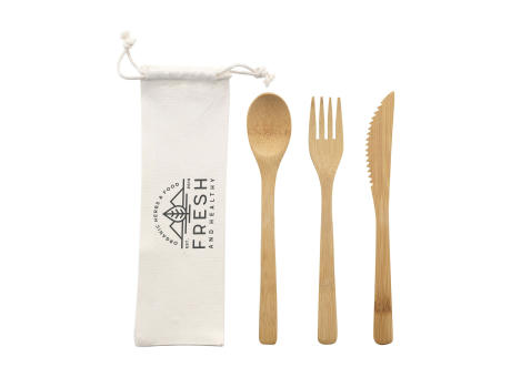 Bambu Besteckset Werbeartikel