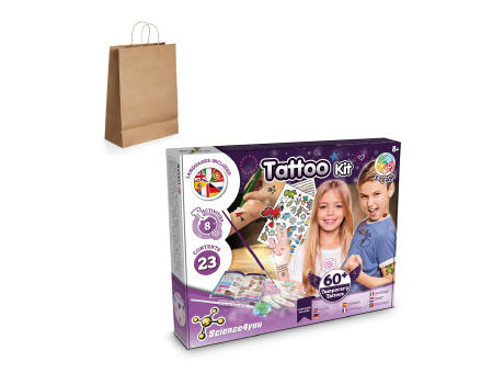 Tattoo Factory Kit III. Lernspiel lieferung inklusive einer kraftpapiertasche (115 g/m²) Werbeartikel