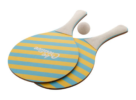 Individuelles Strandtennisset CreaShot Werbeartikel