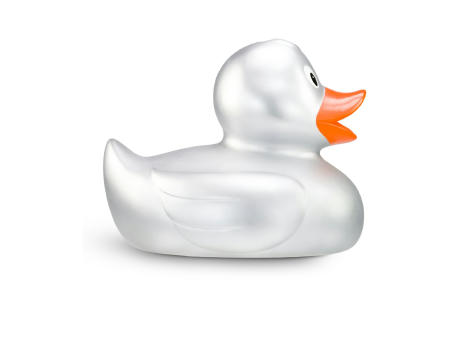 Werbeente Sylvie Silber XXL, ca. 30 cm Werbeartikel